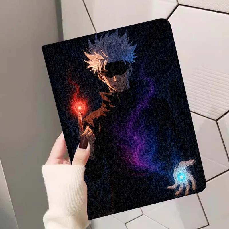 Jujutsu Kaisen أنيمي لسامسونج غالاكسي تاب S9 S10 S6 S7 S8 FE زائد لايت بوصة غطاء قابل للطي اللوحي