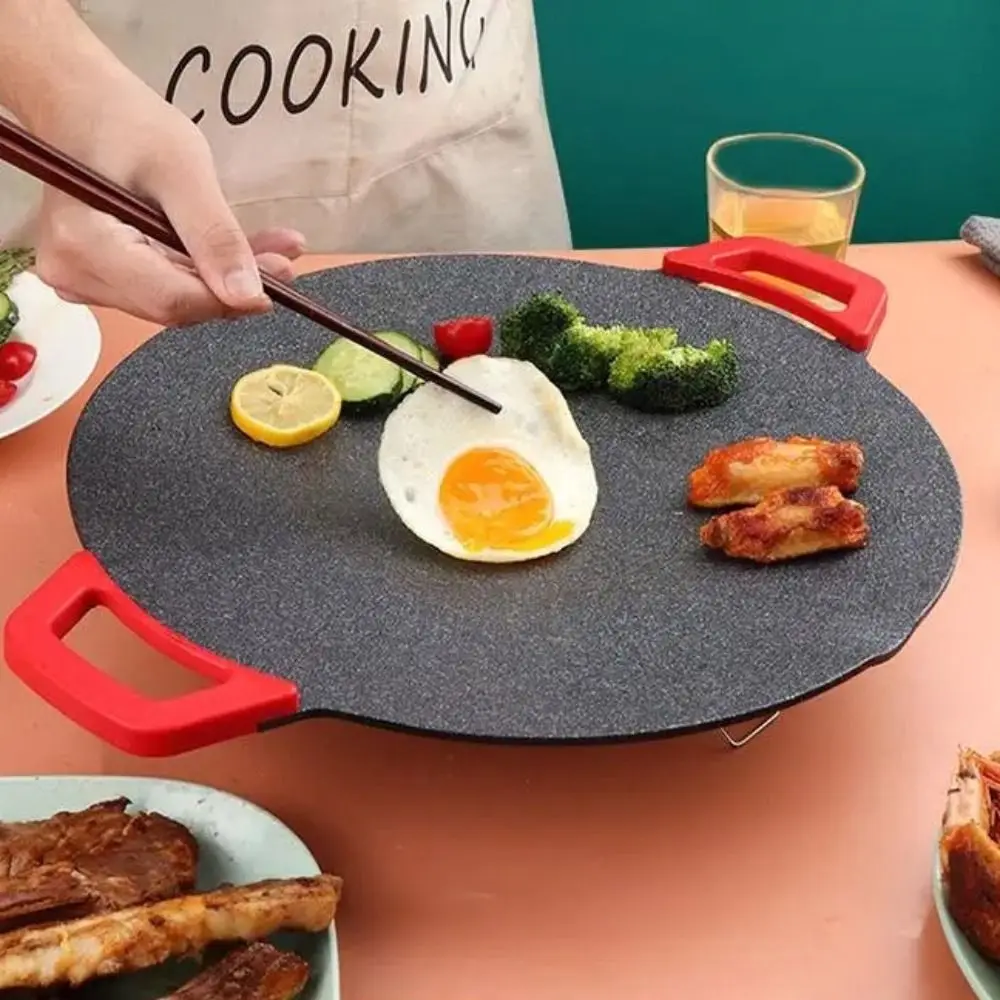 

Barbeque Tray Electric Korean BBQ Grill Pan Non-stick Adjustable Gears Griddle Plate Round Smokeless Barbecue Plate Pancakes