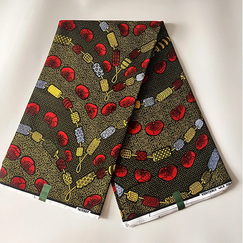 2024 100%cotton Wax Fabric Holland Wax Ankara African Calico 100% cotton true Wax Nigerian style true original Wax Ankara fabric