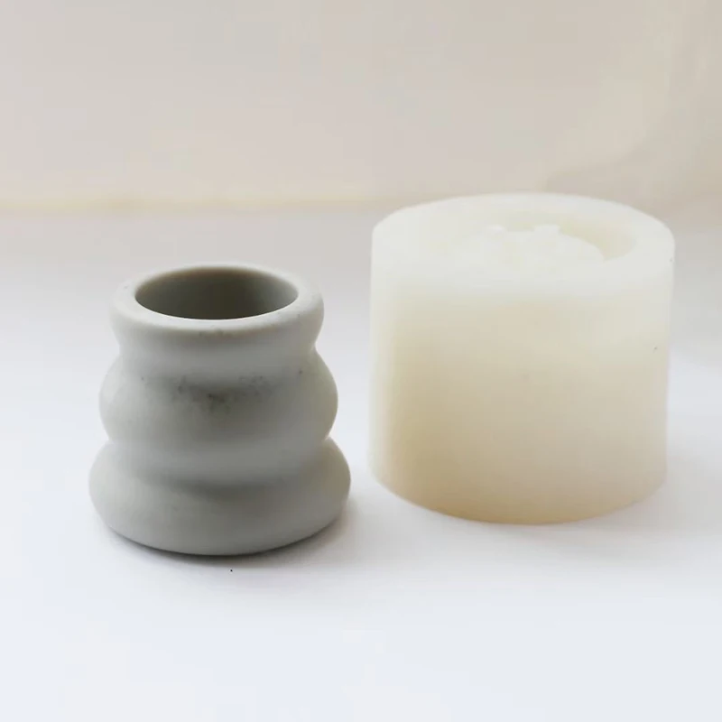 Simple Flower pot Silicone mold Concrete Plaster Vase Pen holder Mold Succulent Container Cement Flower Pot Molds