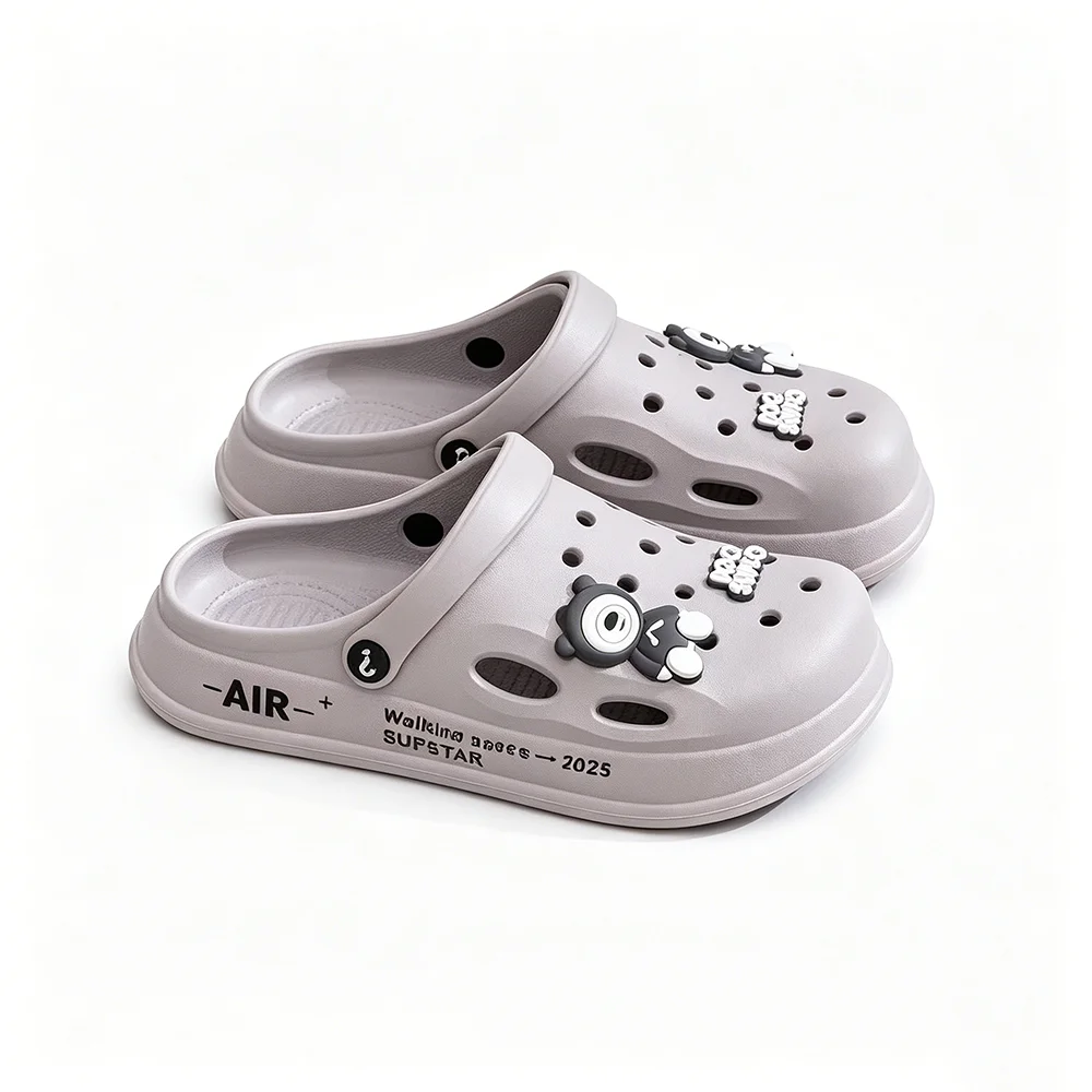 Fashion Casual Hole Garden Shoes Couple Style Outdoor Soft Bottom Beach Slippers EVA Integral Molding Non Slip Home Shower Clogs view 3