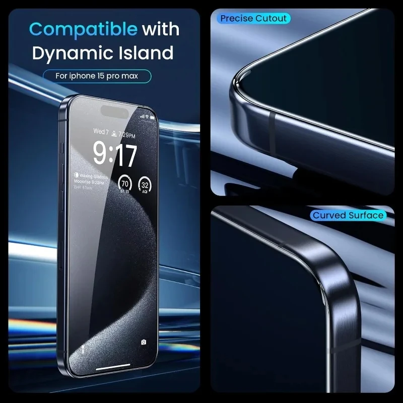 아이폰 14, 11, 12, 13 프로 맥스, 미니 7, 8 플러스용 강화 유리 스크린 보호대, 아이폰 15 프로, XS 맥스, X, XR, SE 투명 휴대폰 케이스