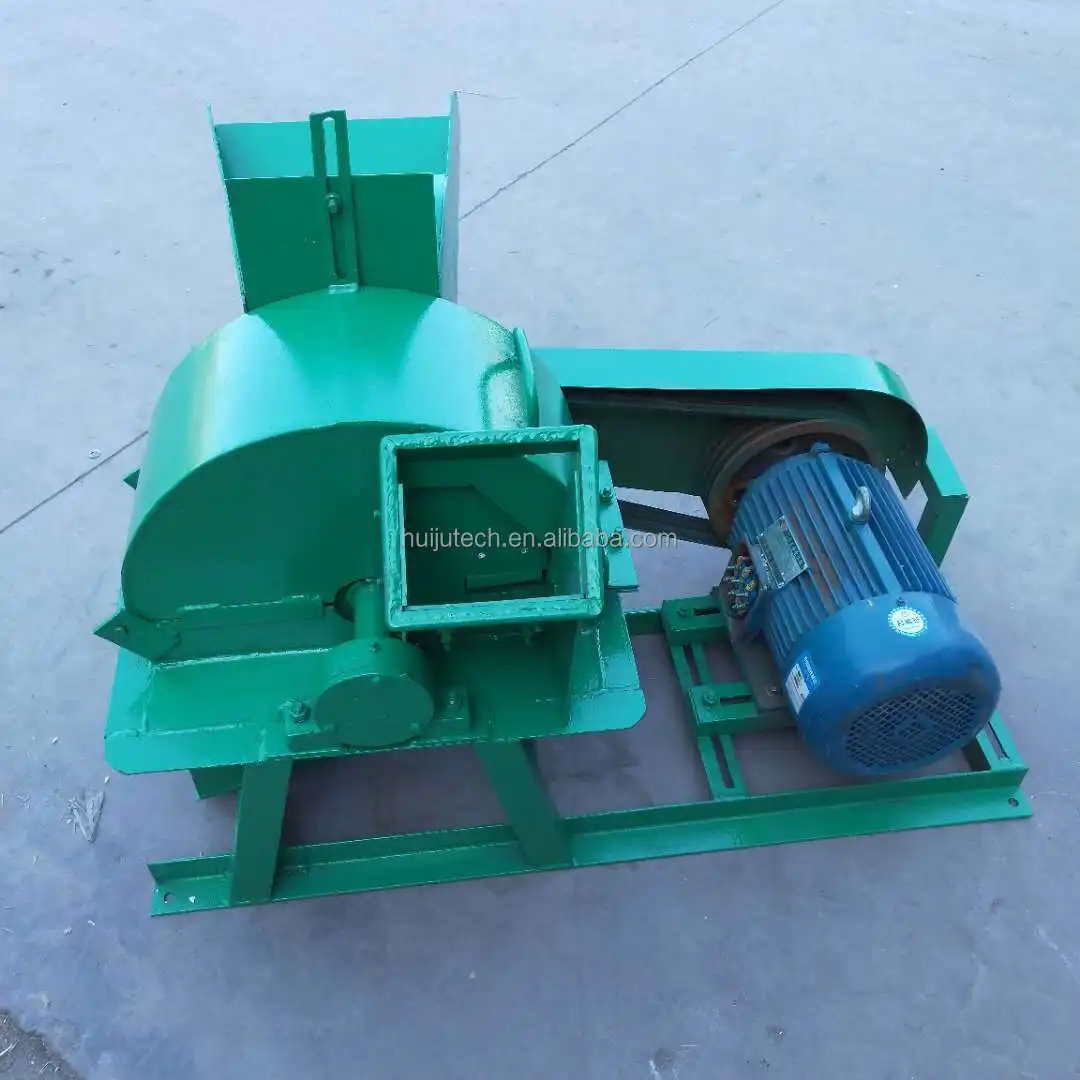 500kg/h wood hammer mill/tree branches shredder crusher/ sugar cane edible fungus wood chips orchard fruit tree crusher