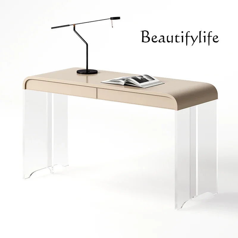 French cream style desk design minimalist home acrylic desk