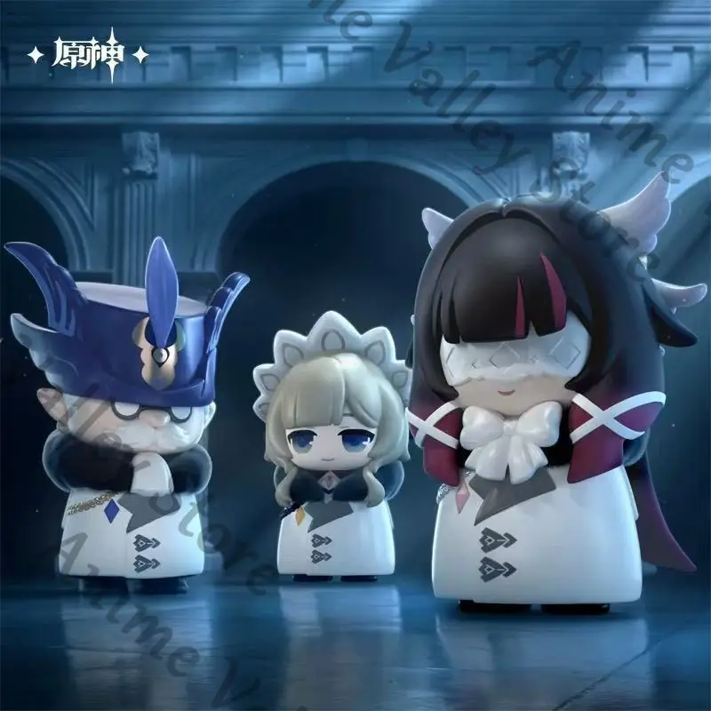 Anime genuino Genshin Impact Fatui Columbina Tartaglia Pierro II Dottore figura de Cosplay modelo Kits de modelismo de dibujos animados adornar Navidad