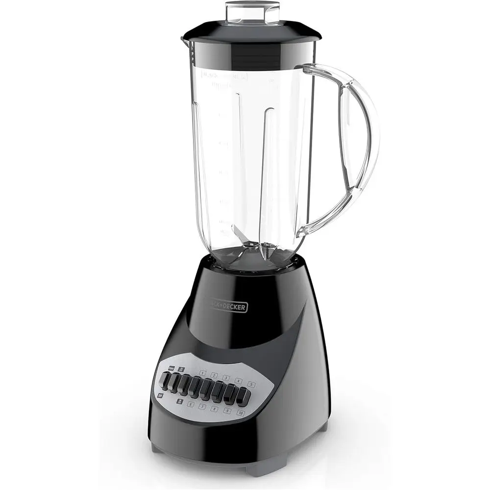

Блендер BLACK+DECKER Crush Master, 10 скоростей, с лезвиями из нержавеющей стали, черный, BL2010BP