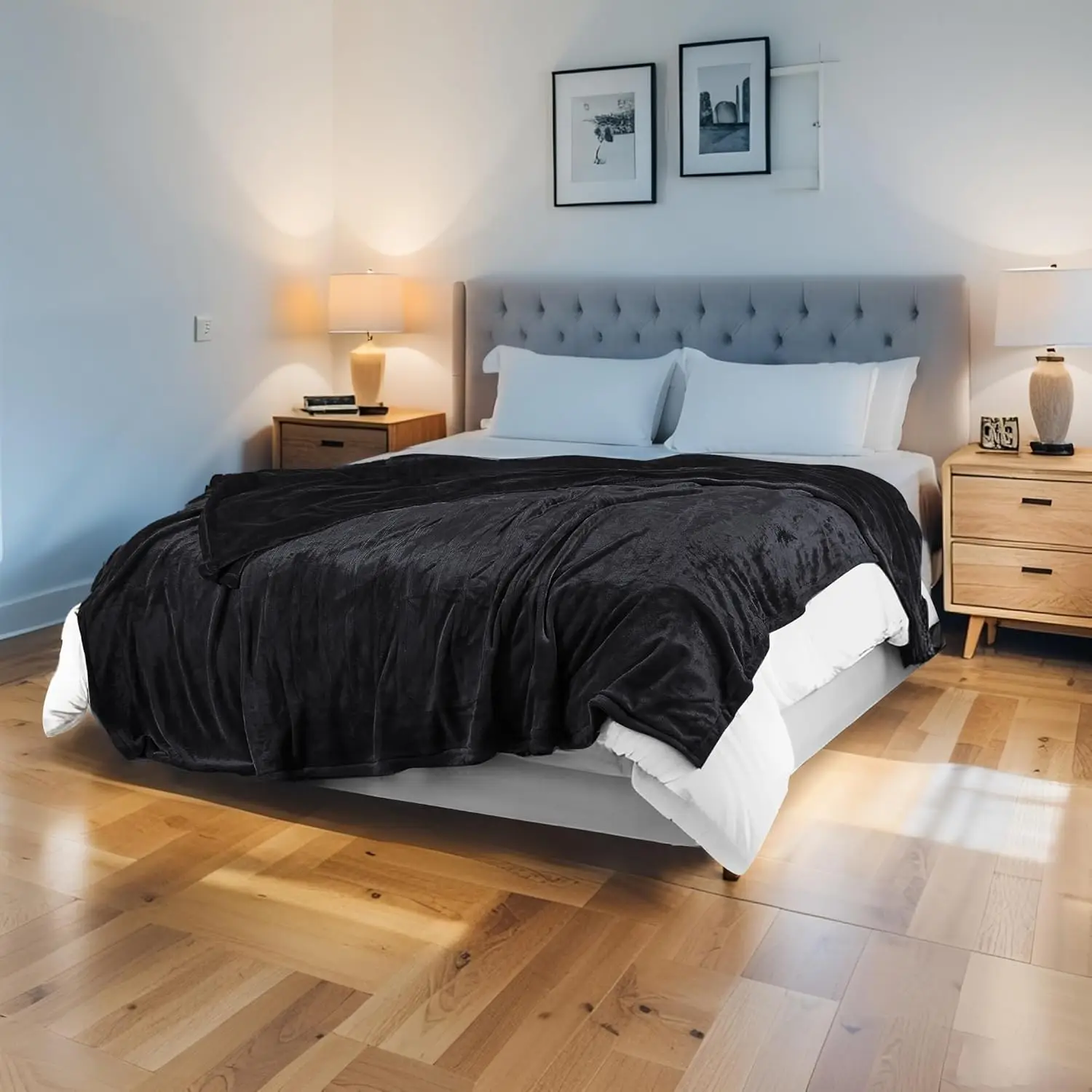 

Full Size Electric Heated Blanket, 72x84 Inches, 5 Heat Settings, Auto Off, Machine Washable, Iron Grey