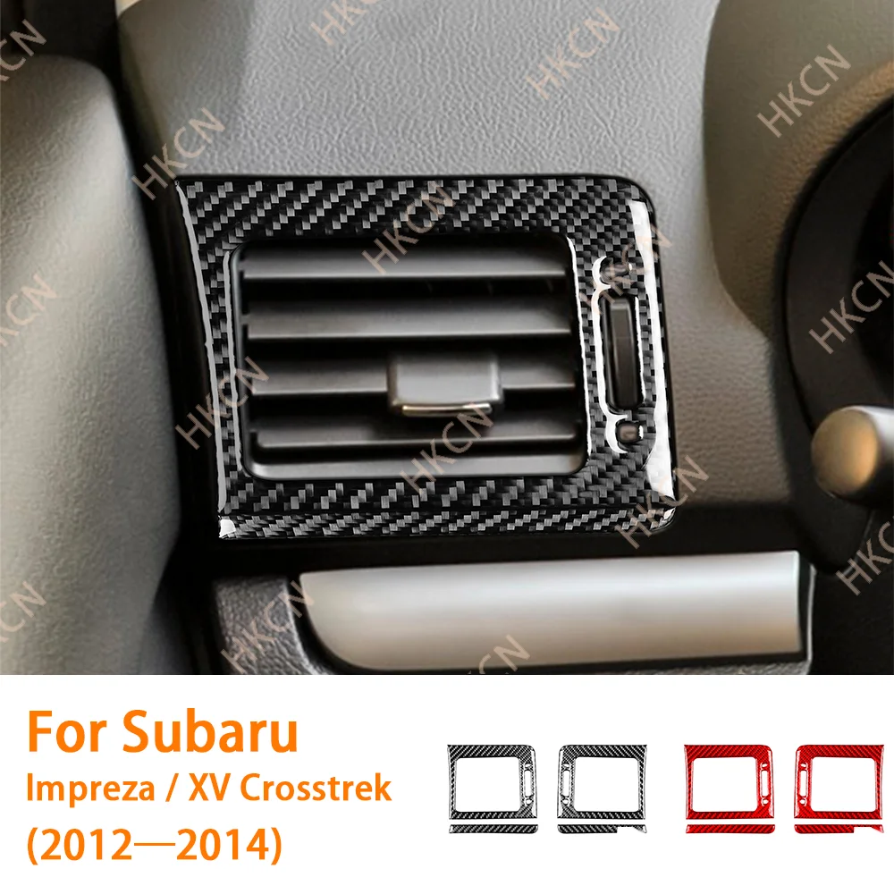Carbon Fiber Dashboard Sides AC Air Vent Panel Car Interior Accessories For Subaru Impreza 2012—2016 XV Crosstrek 2013—2017