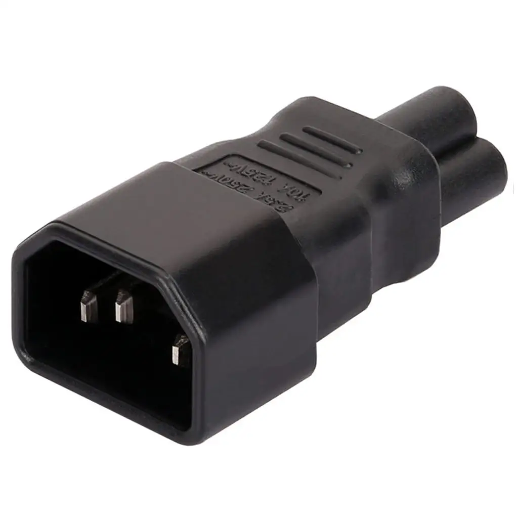 Rewirable IEC Male Power Adapter High Toughness Safety Shutter Plug Converter for Office Devices