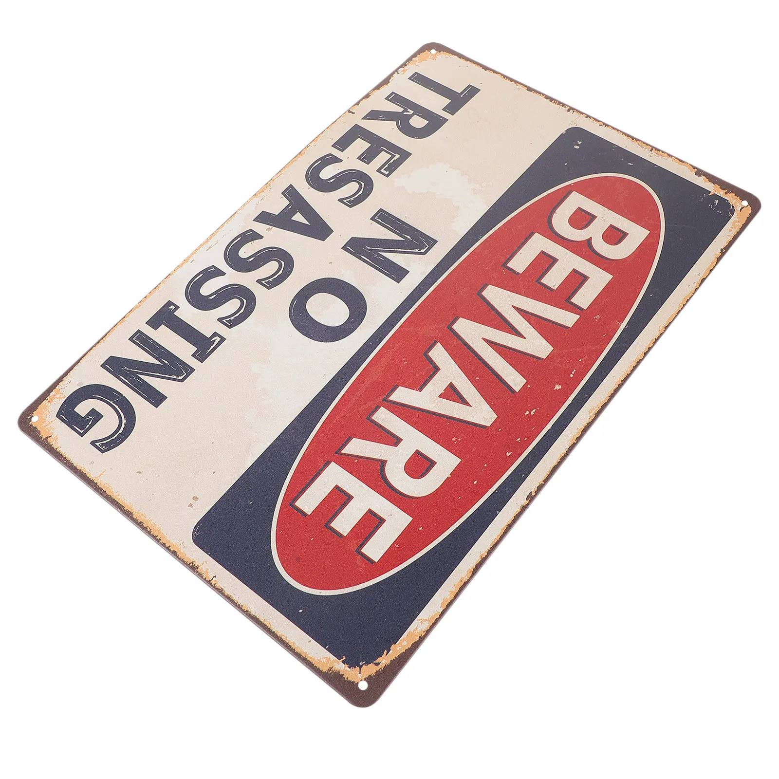 

Iron Notice Warning Sign Classic Colors Yard Private Property Caution Board Outdoor Metal Trespassing Sign Garden Decor