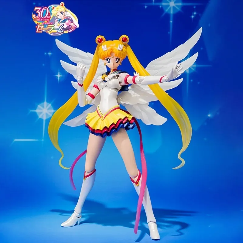 IN Stock Bandai SHFiguarts Sailor Moon Anime Figure Eternal Moon Genuine SHF Action Kawaii Doll Model Collectible Toys Original