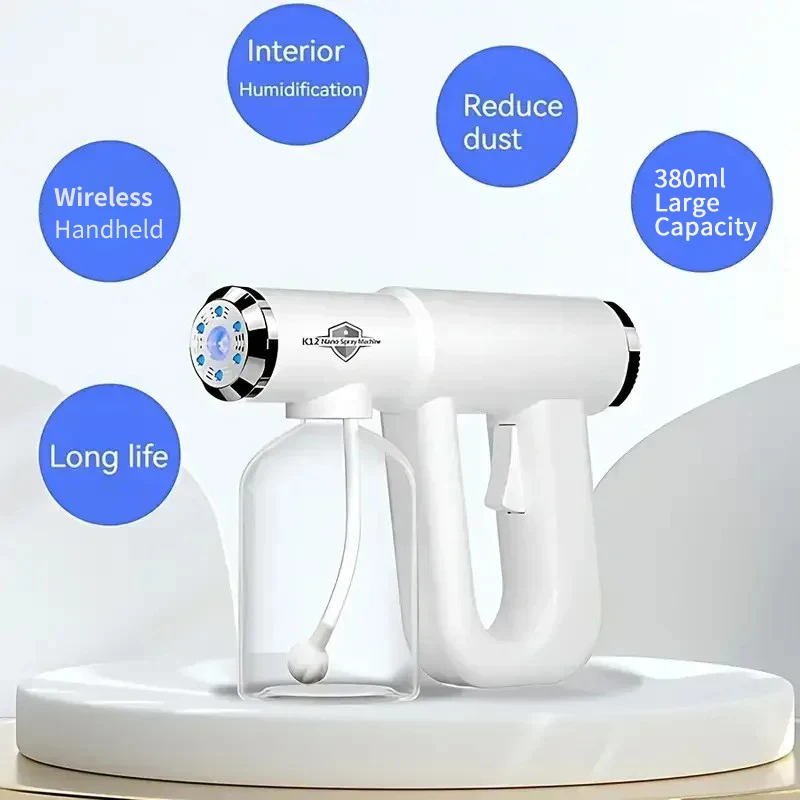 Brand New Professional 300ml Nano Steam Gun Spray Bottle Electric Spray Gun USB Wireless Blu-ray Gun Barber Shop Haircut