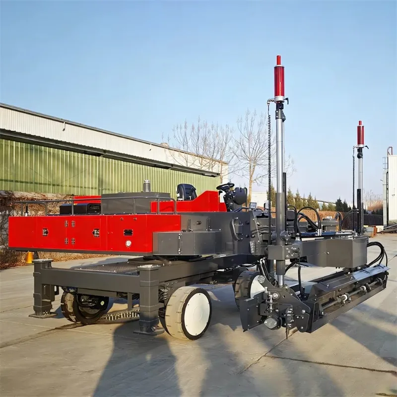 Ride On Concrete Laser Screed Machine Driving Type Intelligent Laser Positioning Hydraulic System High Efficiency Floor Leveling
