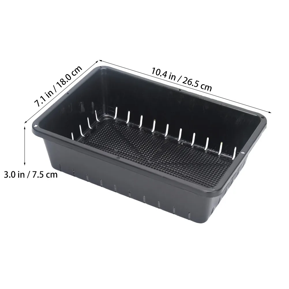 2Pcs Plant Start Plates Plastic Germination Tray Transparent Cover Garden Nursery Tray Microgreens Succulents Herbs Salad Leaves