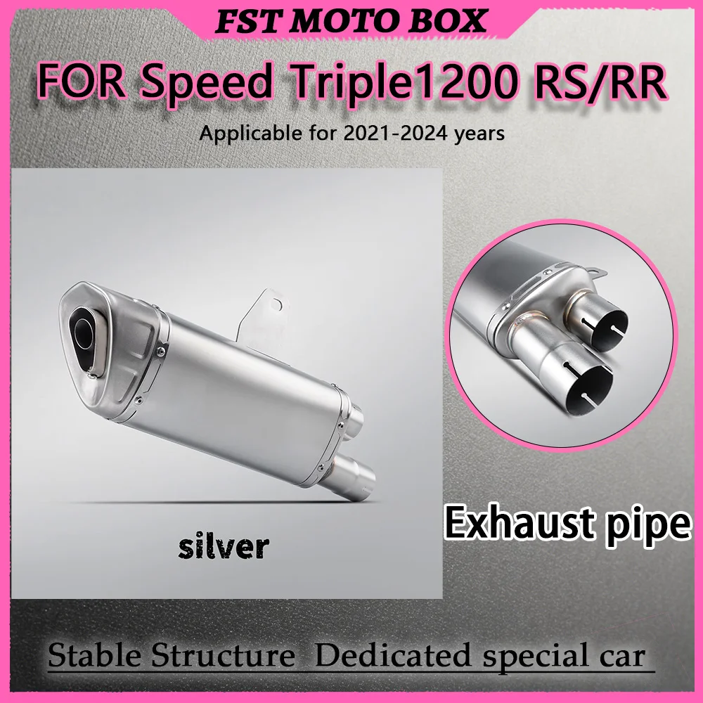 FOR AKrapovic Titanium Rear Exhaust Bolt-on 21-24 Speed Triple 1200 RS/RR Modified Factory Position High Performance Motorcycle