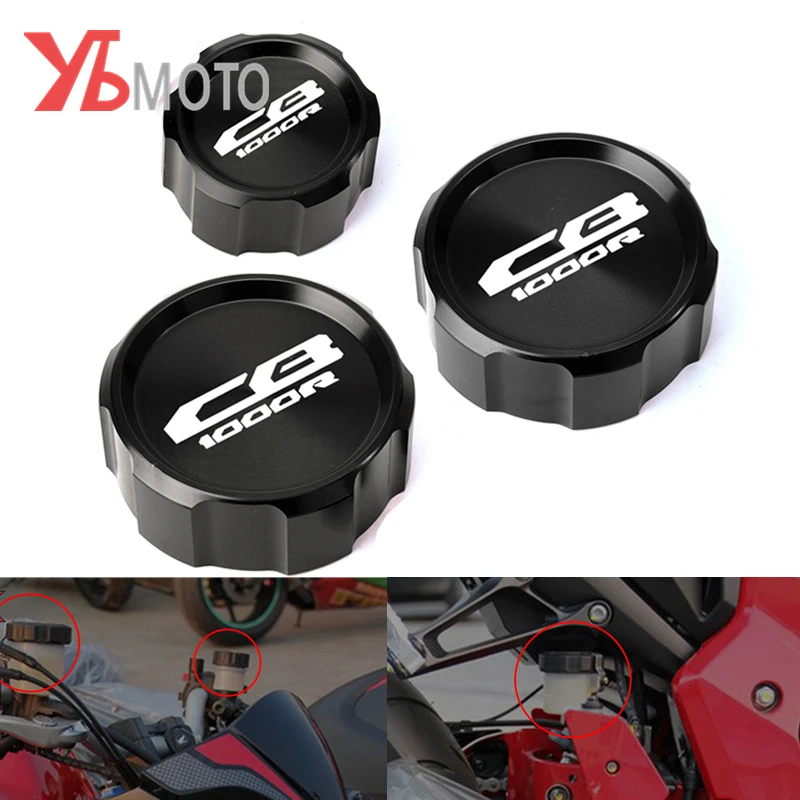 For HONDA CB1000R CB 1000R cb1000 R 2009-2015 2016 Motorcycle Accessories Front Rear Clutch Brake Fluid Reservoir Caps Oil Cover