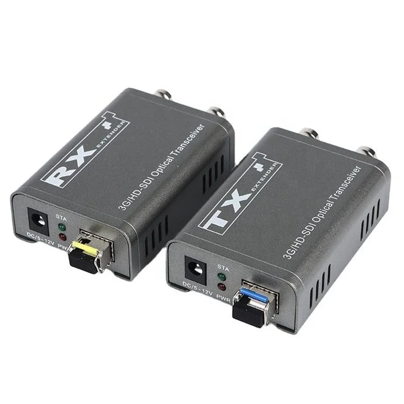 1080P 20km 3G SDI Fiber Optic Extender Transceiver over LC Fiber Optical Cable BNC Coaxial Signal Optic Dual SDI Output with SFP