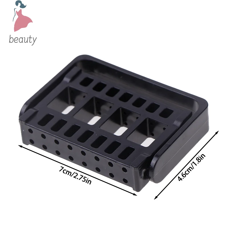 16 Holes Nail Drill Bits Holder Stand Display Nail Grinding Tool Showing Foldable Organizer Container Manicure Drill Accessory