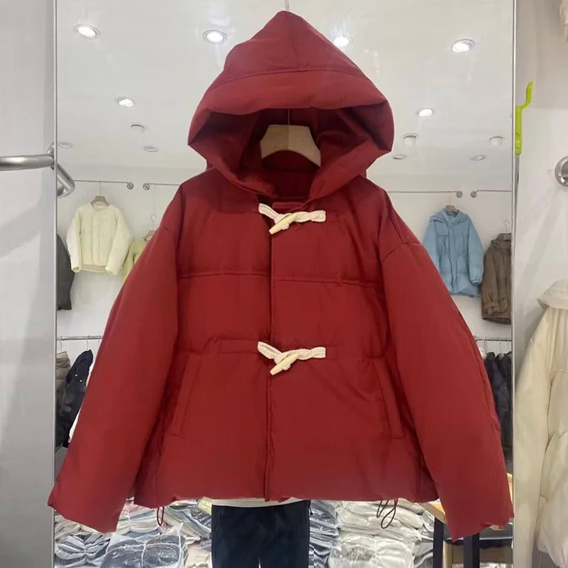 

2022 new short cotton-padded jacket winter loose down-padded jacket for women with small breasts and puffy cotton-padded jacket