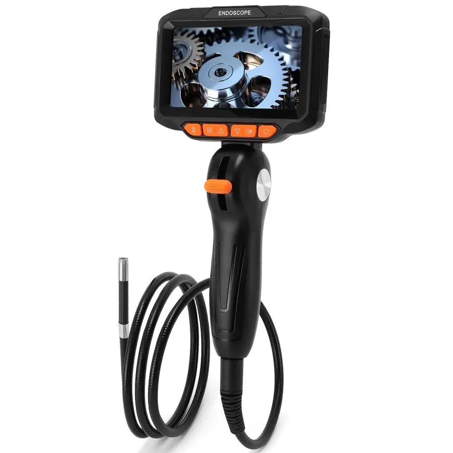 

Articulating Borescope with Light, 5 1080P HD Display Industrial Endoscope Inspection Camera, for Wall Automotive Engine Inspect