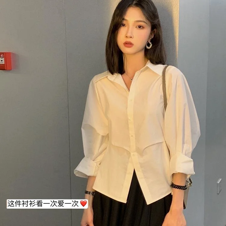 Long Sleeved Female Summer Top Design High Shirt Vintage Clothes for Women Tops Shirts Blouses