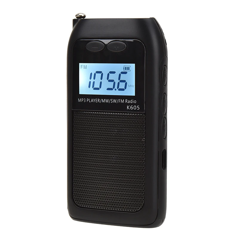 

Portable MP3 Player K605 Portable Radio FM/SW/MW/MP3 Player Pocket Radio USB MP3 Music Player Support TF Card For Elderly