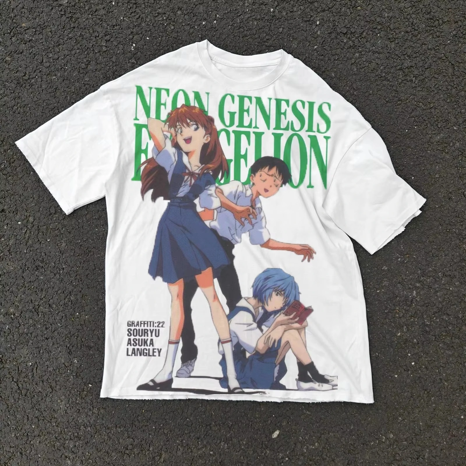 Camiseta de manga corta con estampado de Evangelion Asuka Shinji Rei, camiseta para hombre y mujer, camiseta deportiva para hombre, camiseta Y2k, novedad de 2026
