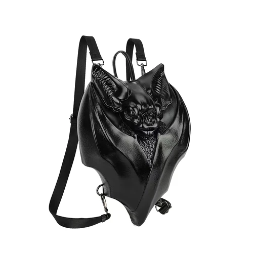 Imagen 1 del producto Nueva chica gótica negra con forma de murciélago mochila de Halloween bolso bolsos de alta calidad