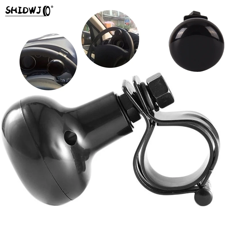 1pcs Black 360 Degrees Universal Steering Wheel Spinner Heavy Duty Car Truck Handle Power Knob Durable Accessories