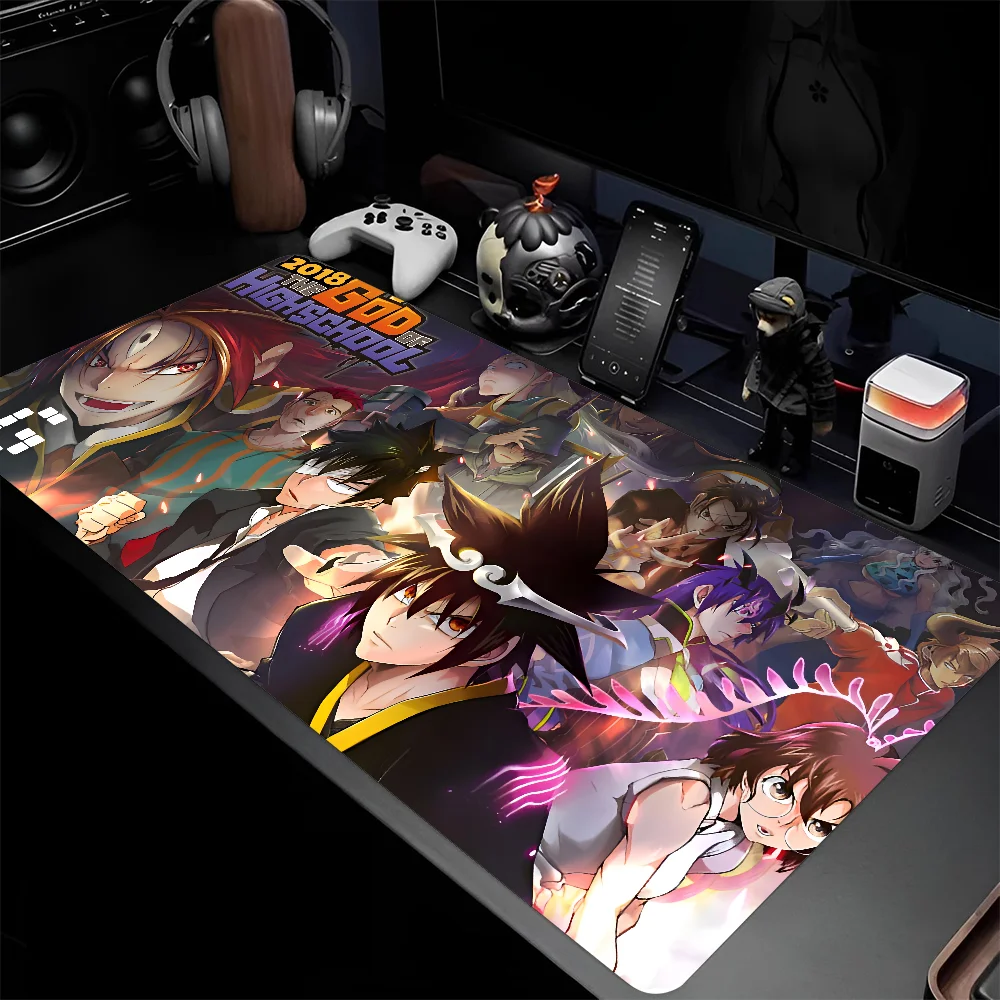 T-The Gods Of Anime High School Mousepad Grande Gaming Mouse Pad LockEdge Engrossado Teclado de Computador Mesa Tapete