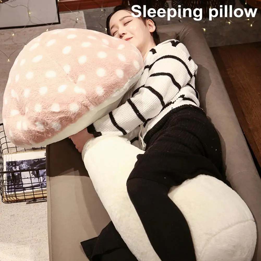 Dot Mushroom Pillow Mushroom Plush Pillow Spotted Mushroom Plush Toy Cozy Sleeping Pillow for Kids Adults Home for Christmas