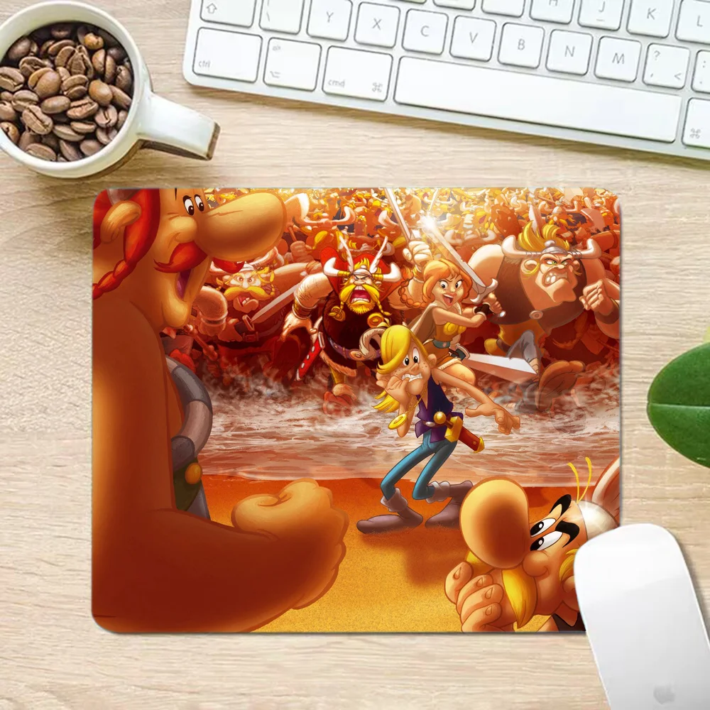 A-Asterix-ObelixES Mousepad Round Custom Skin Desktop Desk Mat Kawaii Gaming Accessories Students Writing Pad Mouse Pad for PC