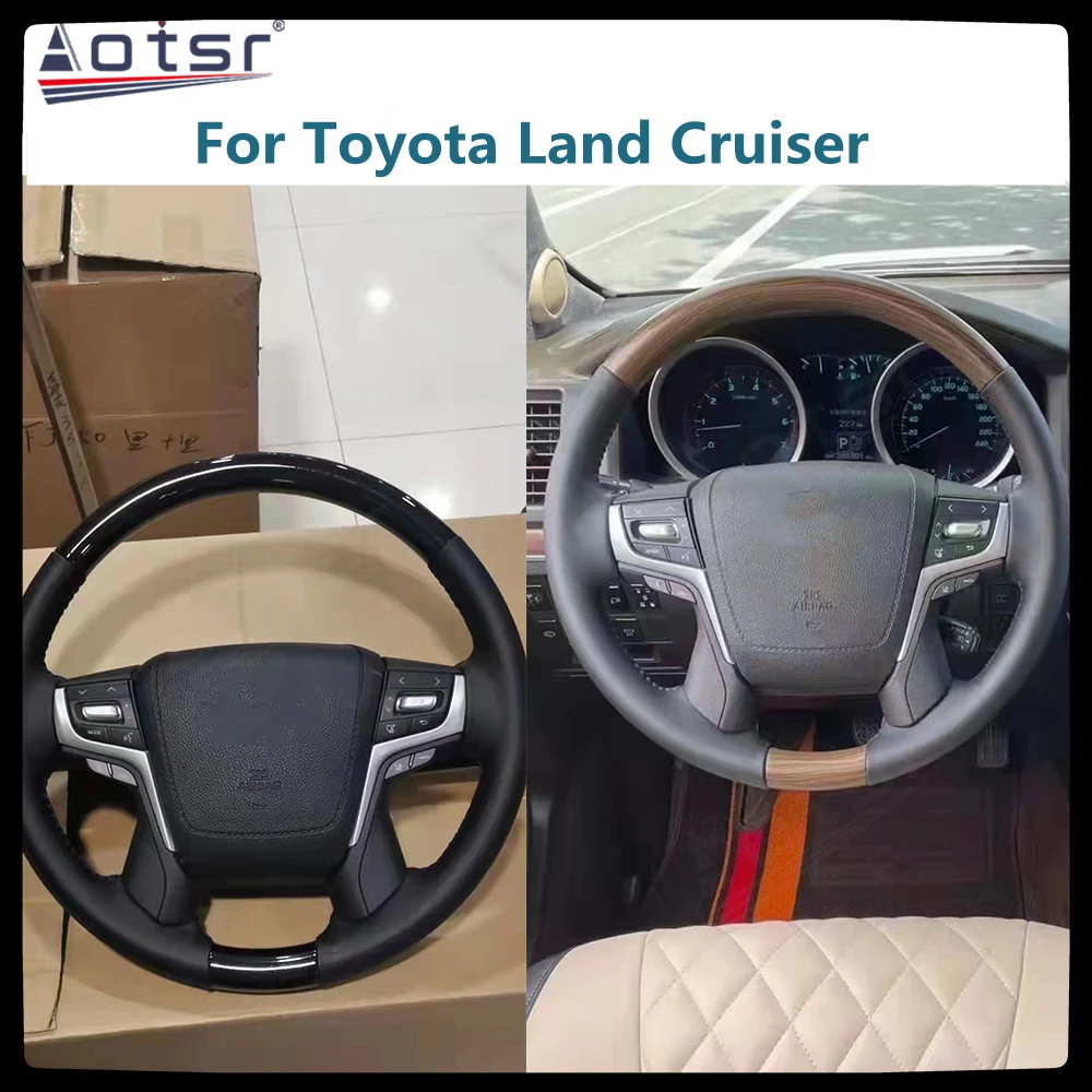 

Автомобильное рулевое колесо в сборе для Toyota Land Cruiser, светодиодное гоночное Автомобильное рулевое колесо из углеродного волокна, автомобильные электронные аксессуары