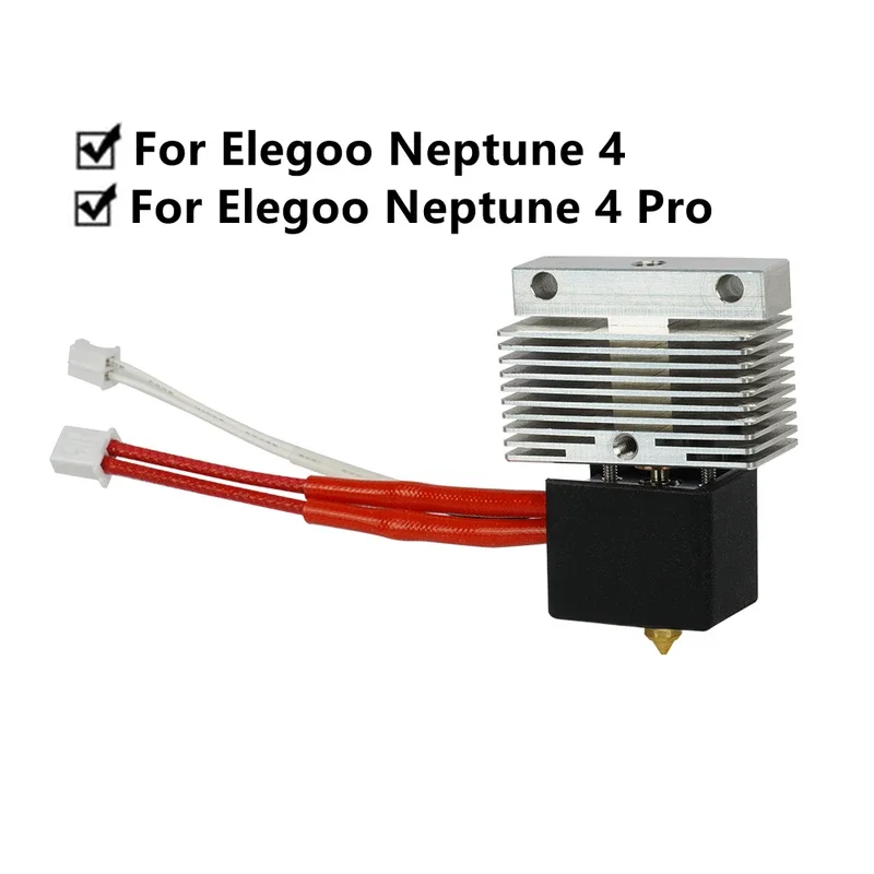 For Elegoo Neptune 4 Pro Hotend Kit With Heater Cartridge 24V Thermistor Heating Block Extruder Head For Neptune4 Neptune4 Pro