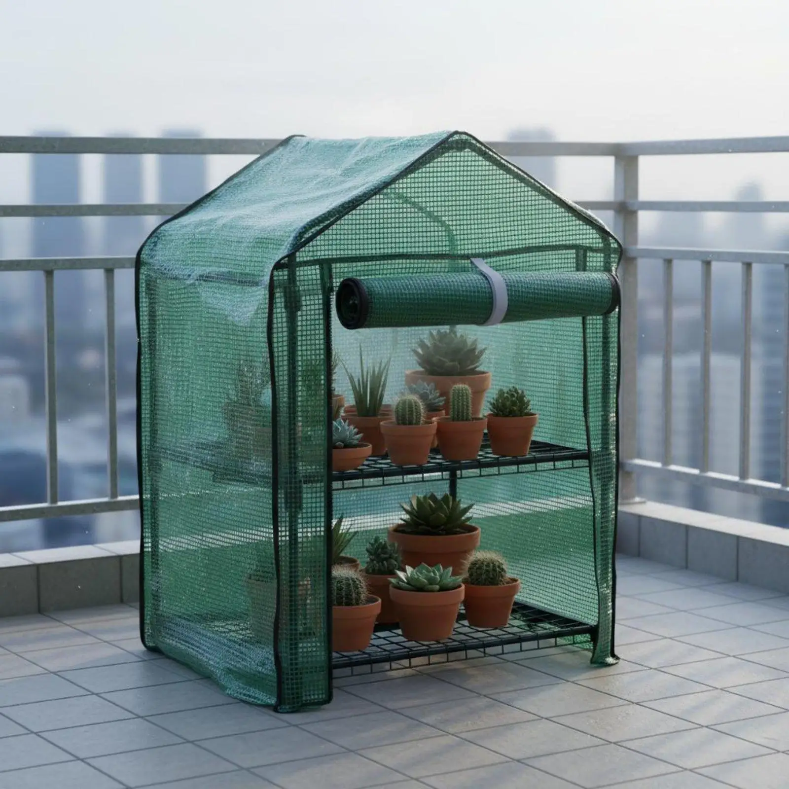 2 Tier Greenhouse Rainproof Plant Shelter for Patio, Outdoor