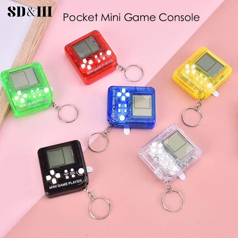 Pocket Mini Classic Game Machine Keychain Children\'s Handheld Retro Nostalgic Game Console With Keyring Video Game 26 Games Gift