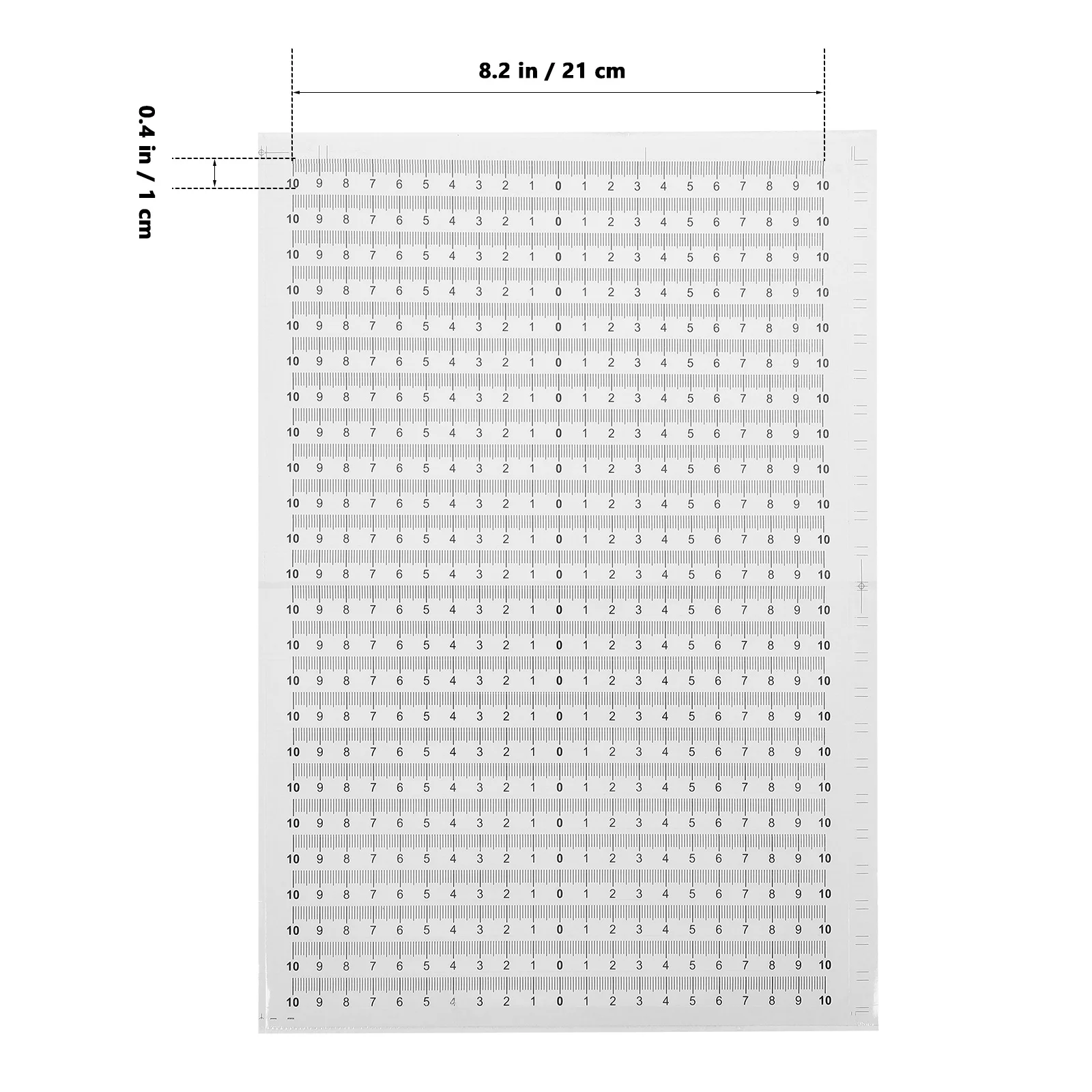 20 pcs Waterproof Self-Adhesive Tape Measure Sticker For Workbench Woodworking Ruler Measuring Tool Engineering Scale Ruler