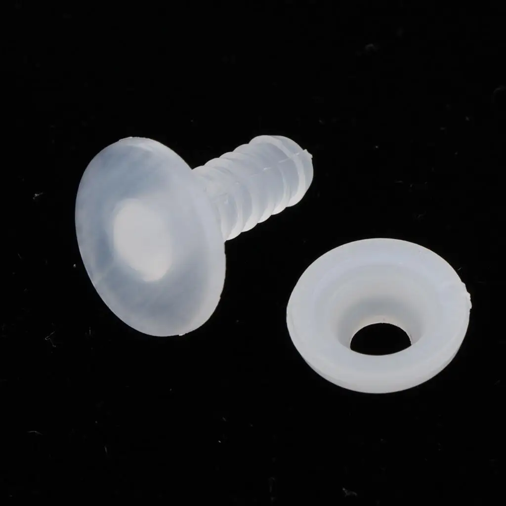 White Doll Joints Plastic 15mm 20mm Articulated Limb Hardware Repair Kit for Teddy Making and Decorative Dolls
