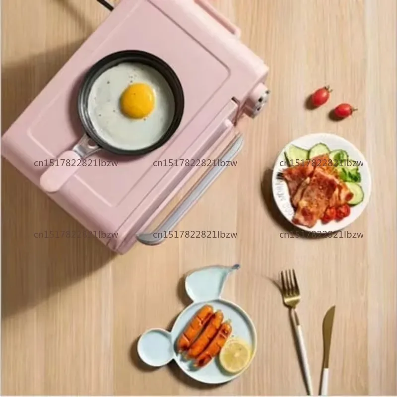 3 Combined with 1 Multifunctional Breakfast Maker with Toaster Oven Frying Pan