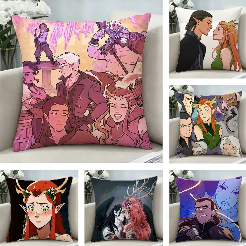 

COOL T-The Legend of Vox Machina Pillow Case Pattern Printed Pillowcase For Living Room Sofa Cushion Cover
