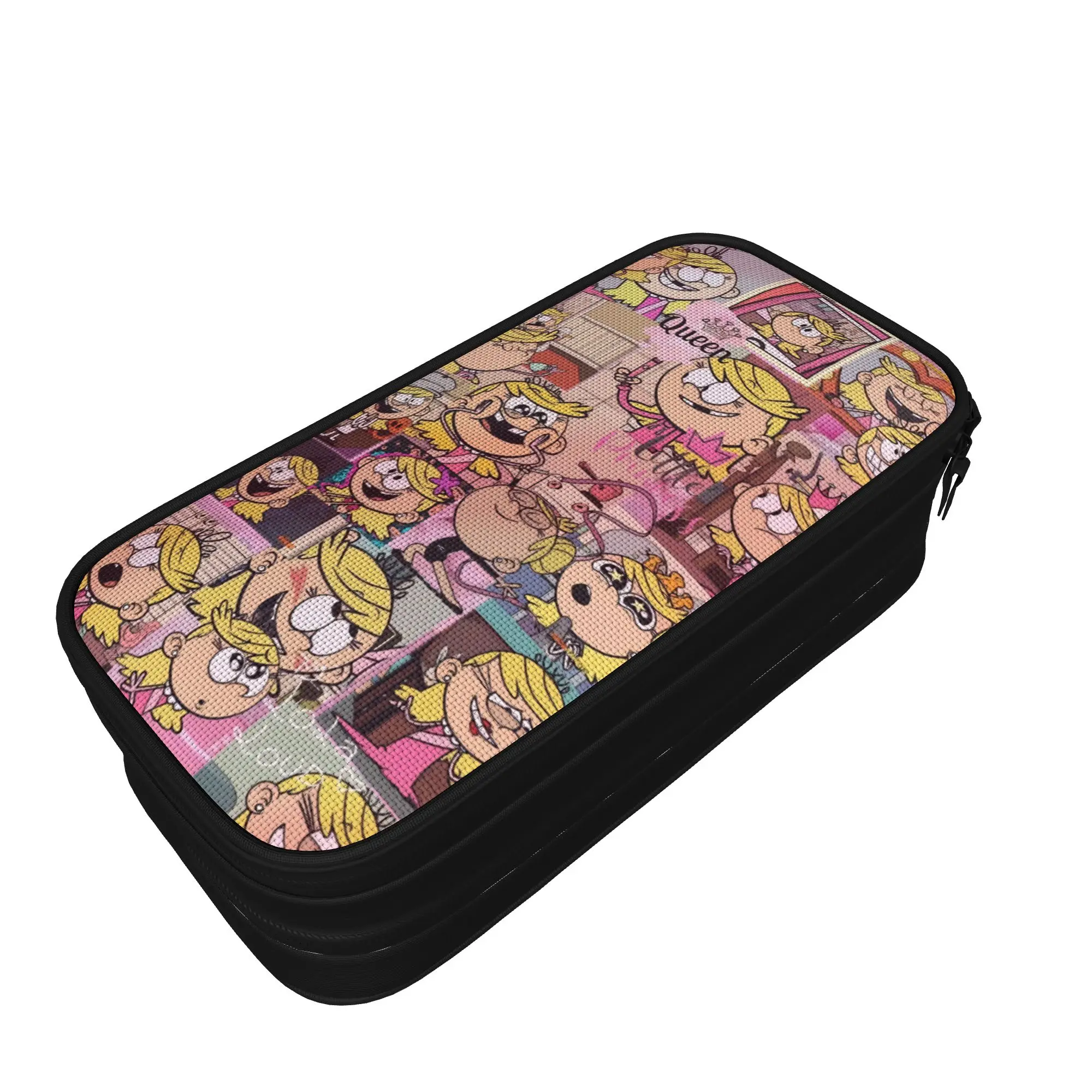 The Louds Houss  Pencil Case Double Layer Large-capacity Kids School Supplies  Pencil Box Gift