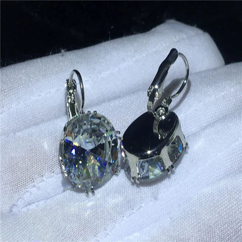 Sparkling Water Drop Earrring AAAAA Cz 925 Sterling silver Bohe Engagement Wedding Dangle Earrings for women Party Jewelry