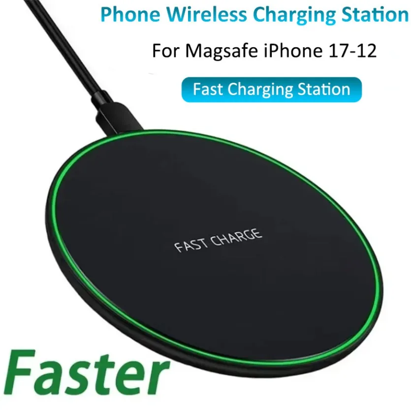 

300W Fast Wireless Charger Pad For iPhone 17-12 Pro Max Mobile Phone Wireless Charging Station For Samsung S25 S24 Xiaomi