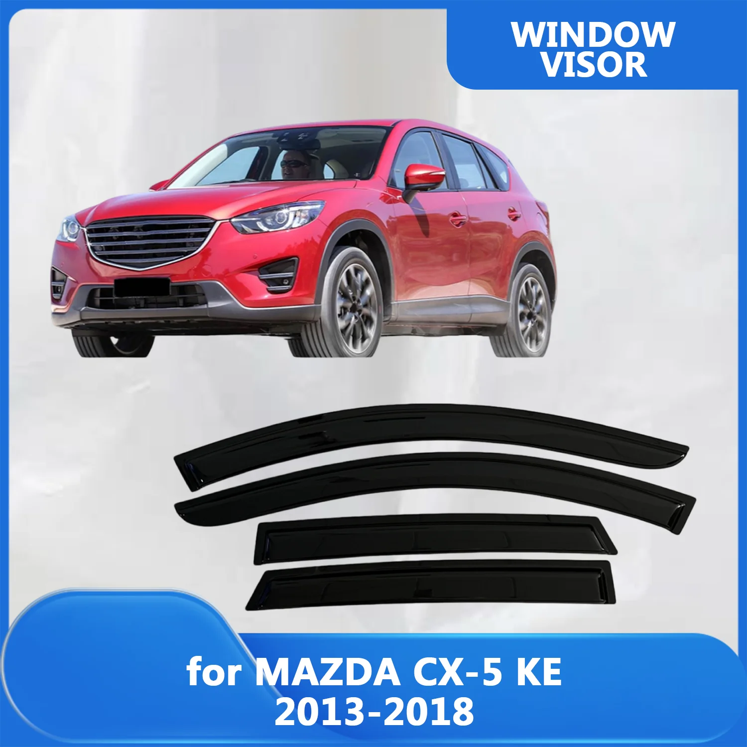 

Window Visor for MAZDA CX-5 KE 2013 2014 2015 2016 2017 2018 Wind Deflectors Rain Guards Door Visor Vent