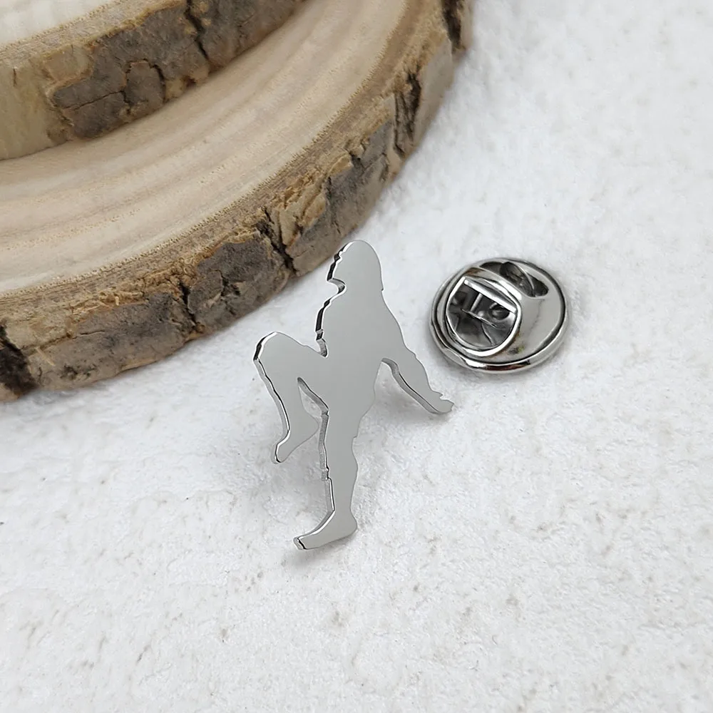 New weirdo lapel pin, fashionable stainless steel badge, retro style brooch suit accessories, suitable for party wear