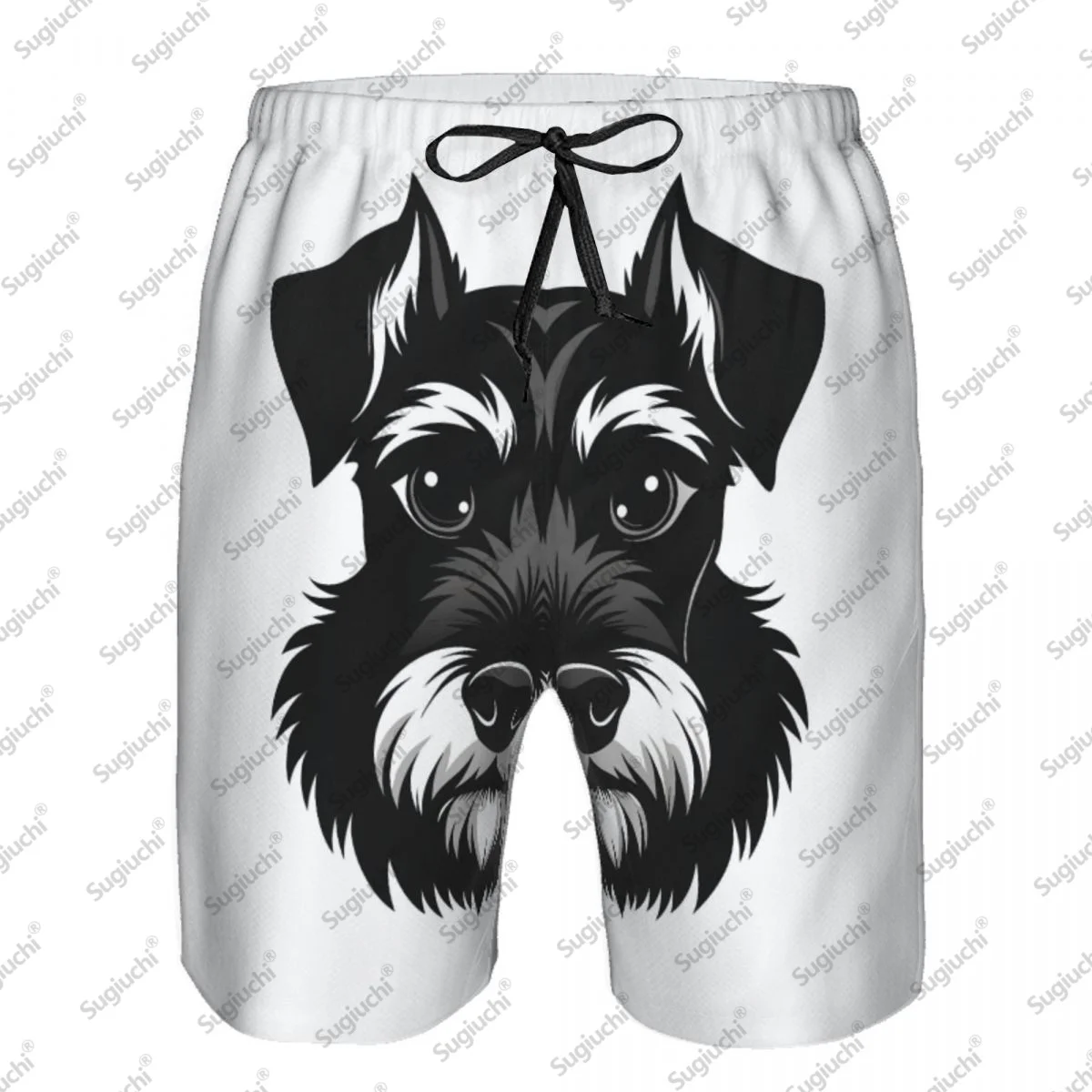 

2025 Miniature Schnauzer Dog Mens Swim Trunks Qucik Dry Board Beach Shorts Bathing Suit for Men Boardshorts Lightweight
