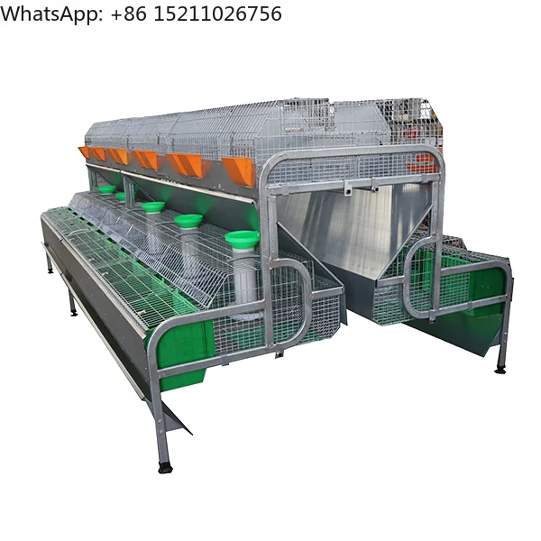 

24-Position High Quality Commercial Steel Layer Cage for Rabbit Breeder Multi-Story Automatic Motor for Home and Farm Use