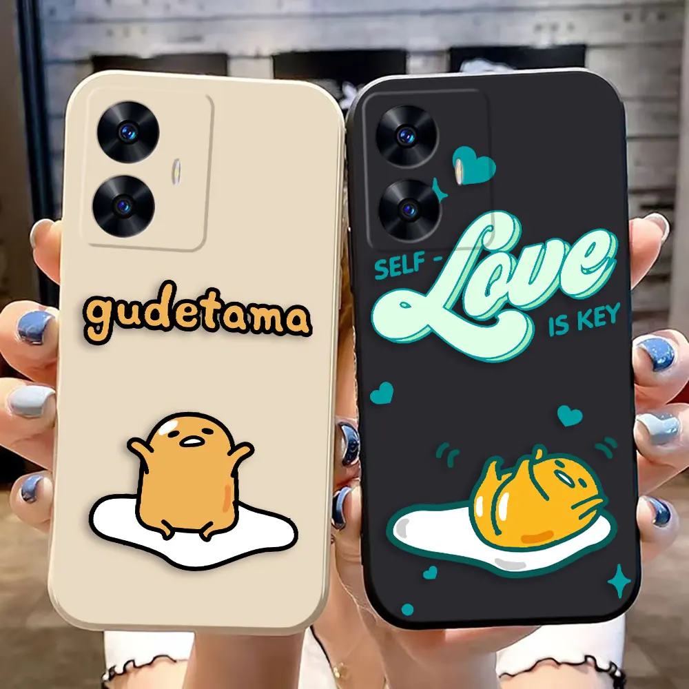 Funny Hot G-Gudetama Egg Cover Phone Case For OPPO Realme C12 C20 C21Y C30 C35 C55 C55 C63 20 XT GT NEO 2 NARZO 50 30 Case Funda