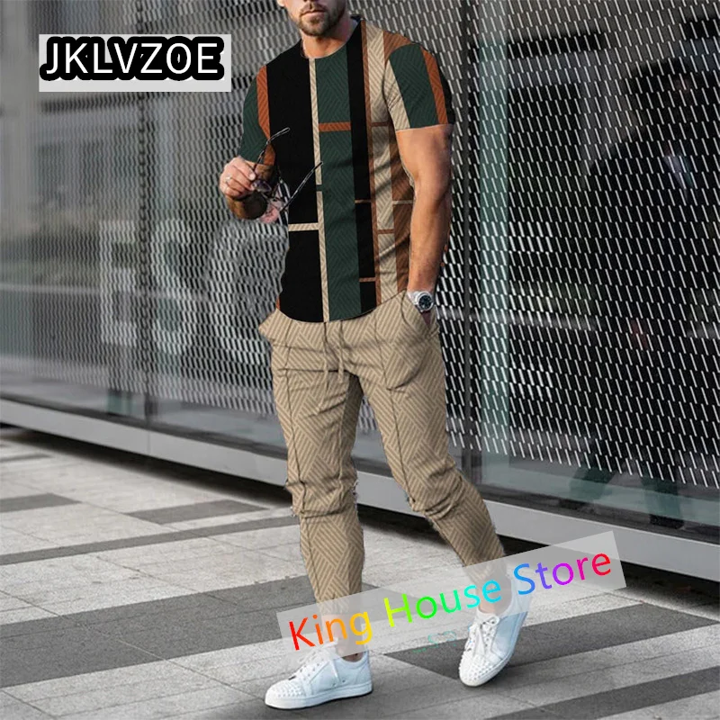 

Men's Outfit Casual Tracksuits Long Sleeve Trouser Streetswear Jogger T-Shirt Sets Oversized Male Tshirt Suit 2 Piece Suit