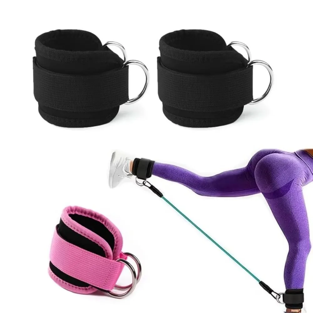Double D-Ring Gym Ankle Straps Adjustable Straps Safety Buckle Leg Training Straps Legging Strap Neoprene Padded